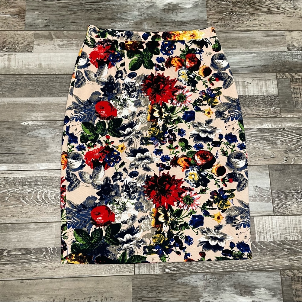 Pixley with Stitch Fix Eve Floral Skirt Small
